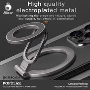 2026 Double-Sided For MagSafe Phone Holder for iPhone 17 16 15 Foldable 360° Rotating Stand Strong Magnet & Finger Grip Suppor