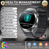New 1.73" Sapphire Glass Uric Acid Blood Fat Health Trackr SmartWatch Blood Pressure ECG+PPG Clock Body Analysis Smartwatchs Men