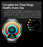 New 1.73" Sapphire Glass Uric Acid Blood Fat Health Trackr SmartWatch Blood Pressure ECG+PPG Clock Body Analysis Smartwatchs Men