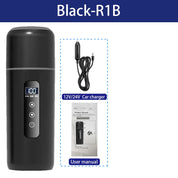 Electric kettle 12V 24V portable car heating cup 500 ml travel heating smart stainless steel insulation artifact OLED display