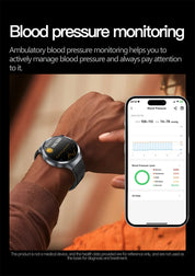 New 1.73" Sapphire Glass Uric Acid Blood Fat Health Trackr SmartWatch Blood Pressure ECG+PPG Clock Body Analysis Smartwatchs Men