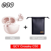 QCY CT06 Crossky C50 Open Ear Wireless Earphone 4-Mic Calls Bass Boost Earbuds Bluetooth 6.0 Clip On OWS Sports Headphone 35Hrs