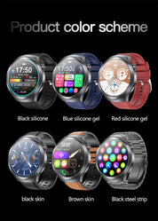 New 1.73" Sapphire Glass Uric Acid Blood Fat Health Trackr SmartWatch Blood Pressure ECG+PPG Clock Body Analysis Smartwatchs Men