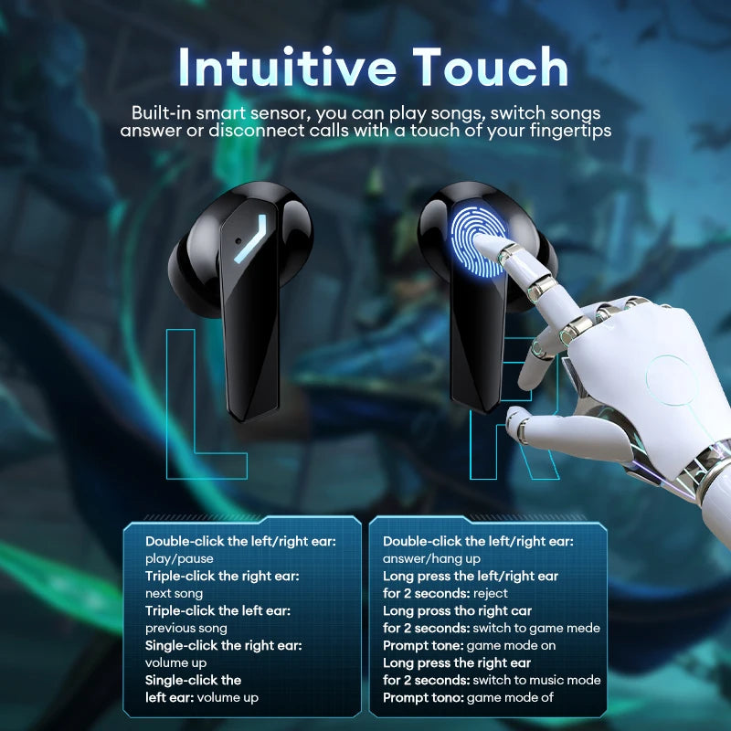 New Lenovo XT53 Wireless Bluetooth Earphones Low Latency Gaming Headphones HIFI Quality Sound HD Voice Noise Cancelling Earbuds