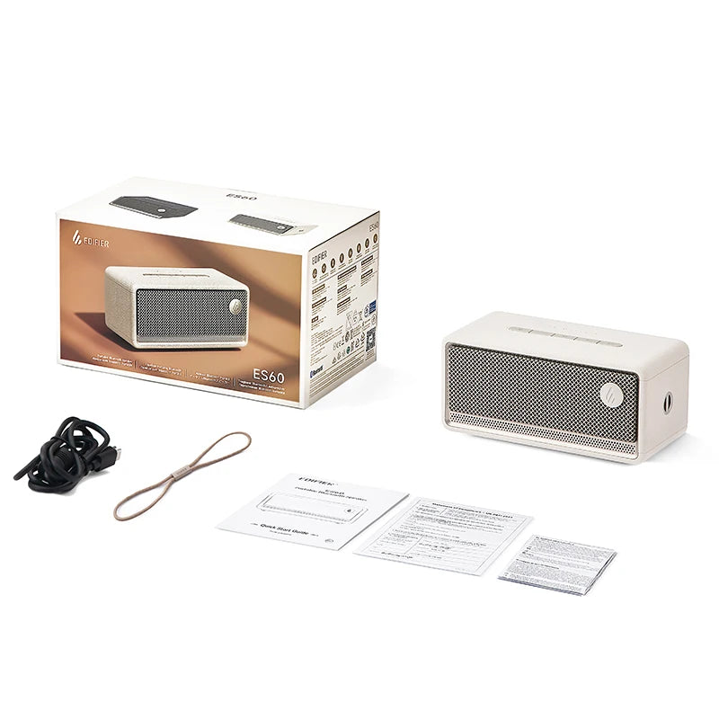 Edifier ES60 Portable Bluetooth Speaker Mini Sound Box Wireless Sound Bar 36W RMS Outdoor IP66 Waterproof Long Battery Life