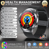 New 1.73" Sapphire Glass Uric Acid Blood Fat Health Trackr SmartWatch Blood Pressure ECG+PPG Clock Body Analysis Smartwatchs Men