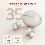 QCY CT06 Crossky C50 Open Ear Wireless Earphone 4-Mic Calls Bass Boost Earbuds Bluetooth 6.0 Clip On OWS Sports Headphone 35Hrs
