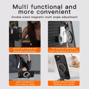 2026 Double-Sided For MagSafe Phone Holder for iPhone 17 16 15 Foldable 360° Rotating Stand Strong Magnet & Finger Grip Suppor