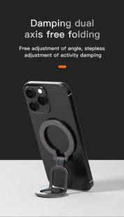 2026 Double-Sided For MagSafe Phone Holder for iPhone 17 16 15 Foldable 360° Rotating Stand Strong Magnet & Finger Grip Suppor