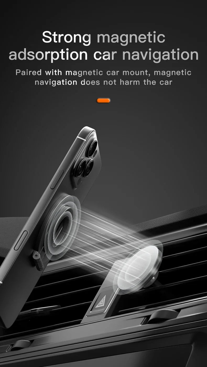 2026 Double-Sided For MagSafe Phone Holder for iPhone 17 16 15 Foldable 360° Rotating Stand Strong Magnet & Finger Grip Suppor
