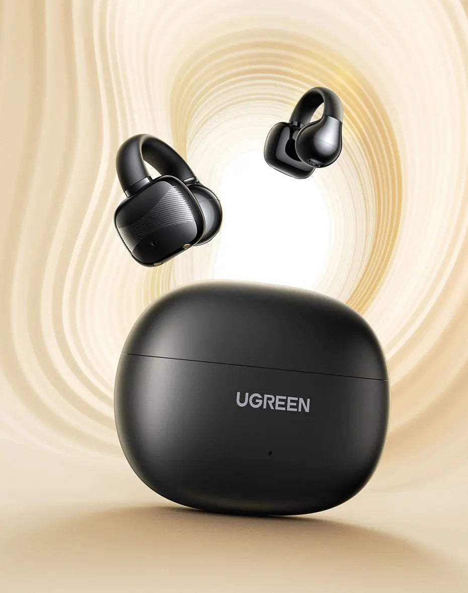 UGREEN Open Ear Clip Wireless Earbuds Bluetooth Sports Earphones Headphones in Mic with Earhooks & Ear Hook