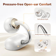 QCY CT06 Crossky C50 Open Ear Wireless Earphone 4-Mic Calls Bass Boost Earbuds Bluetooth 6.0 Clip On OWS Sports Headphone 35Hrs