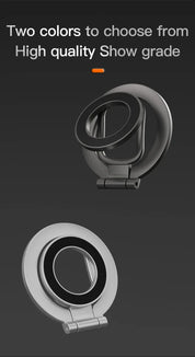 2026 Double-Sided For MagSafe Phone Holder for iPhone 17 16 15 Foldable 360° Rotating Stand Strong Magnet & Finger Grip Suppor