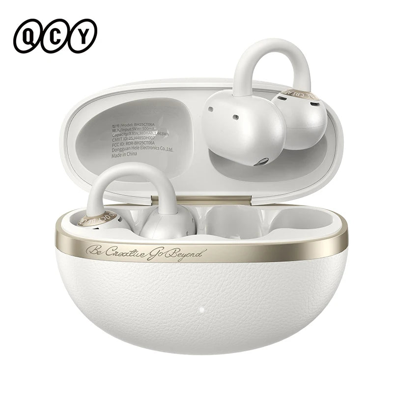 QCY CT06 Crossky C50 Open Ear Wireless Earphone 4-Mic Calls Bass Boost Earbuds Bluetooth 6.0 Clip On OWS Sports Headphone 35Hrs