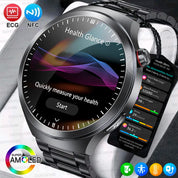 New 1.73" Sapphire Glass Uric Acid Blood Fat Health Trackr SmartWatch Blood Pressure ECG+PPG Clock Body Analysis Smartwatchs Men