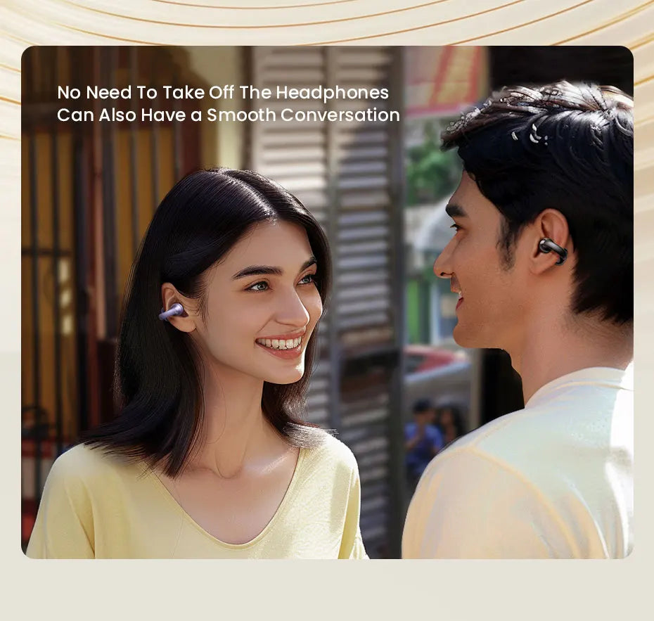 UGREEN Open Ear Clip Wireless Earbuds Bluetooth Sports Earphones Headphones in Mic with Earhooks & Ear Hook