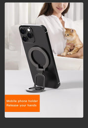 2026 Double-Sided For MagSafe Phone Holder for iPhone 17 16 15 Foldable 360° Rotating Stand Strong Magnet & Finger Grip Suppor
