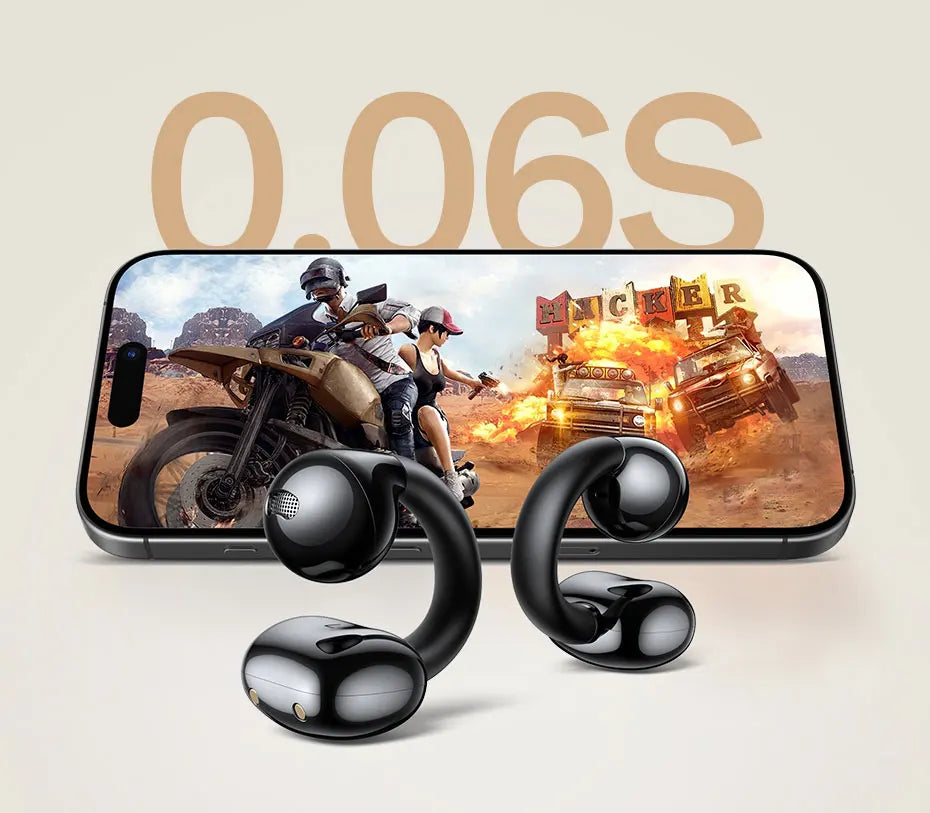 UGREEN Open Ear Clip Wireless Earbuds Bluetooth Sports Earphones Headphones in Mic with Earhooks & Ear Hook