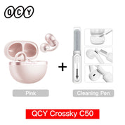 QCY CT06 Crossky C50 Open Ear Wireless Earphone 4-Mic Calls Bass Boost Earbuds Bluetooth 6.0 Clip On OWS Sports Headphone 35Hrs