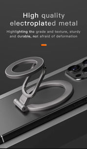 2026 Double-Sided For MagSafe Phone Holder for iPhone 17 16 15 Foldable 360° Rotating Stand Strong Magnet & Finger Grip Suppor