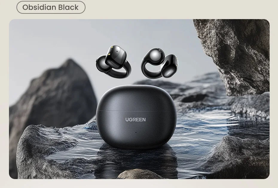 UGREEN Open Ear Clip Wireless Earbuds Bluetooth Sports Earphones Headphones in Mic with Earhooks & Ear Hook