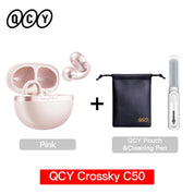 QCY CT06 Crossky C50 Open Ear Wireless Earphone 4-Mic Calls Bass Boost Earbuds Bluetooth 6.0 Clip On OWS Sports Headphone 35Hrs