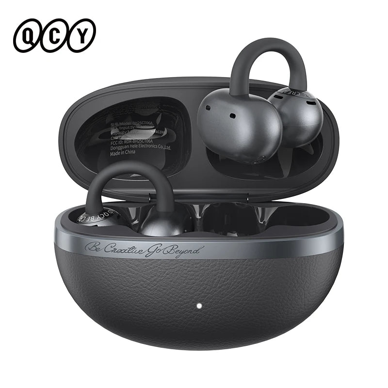 QCY CT06 Crossky C50 Open Ear Wireless Earphone 4-Mic Calls Bass Boost Earbuds Bluetooth 6.0 Clip On OWS Sports Headphone 35Hrs