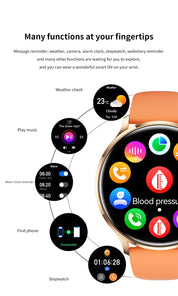 2026 New Smartwatch Women AMOLED HD Screen Always On Display Bluetooth Call IP68 Waterproof GPS Smart Men Watch For Android ios