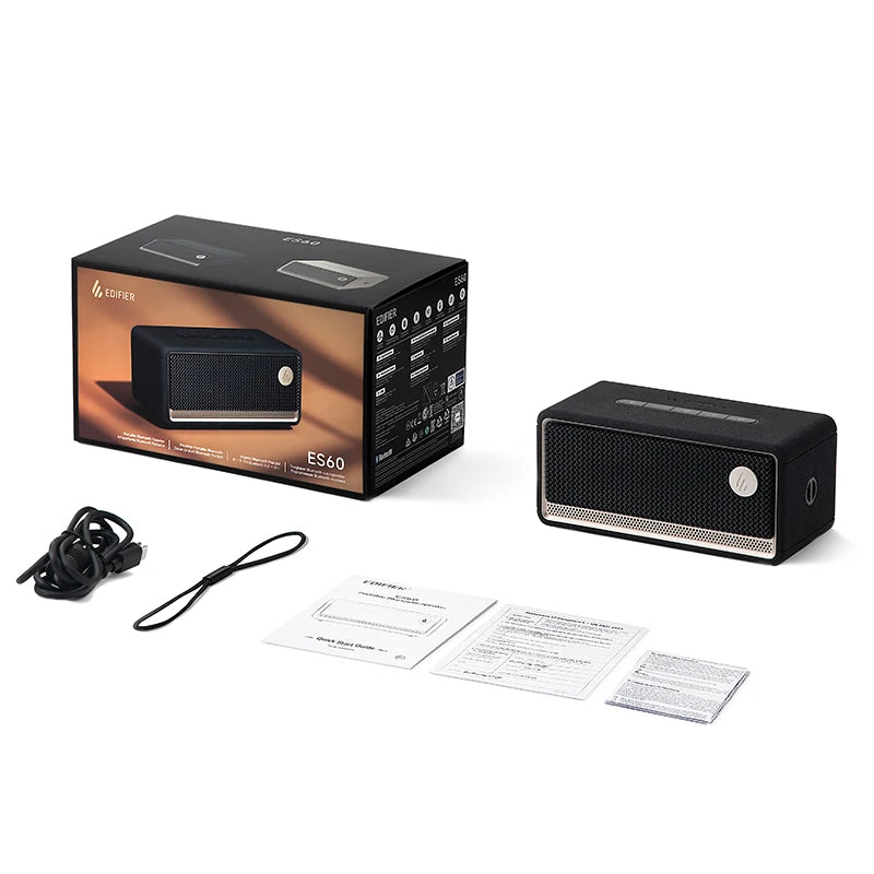 Edifier ES60 Portable Bluetooth Speaker Mini Sound Box Wireless Sound Bar 36W RMS Outdoor IP66 Waterproof Long Battery Life