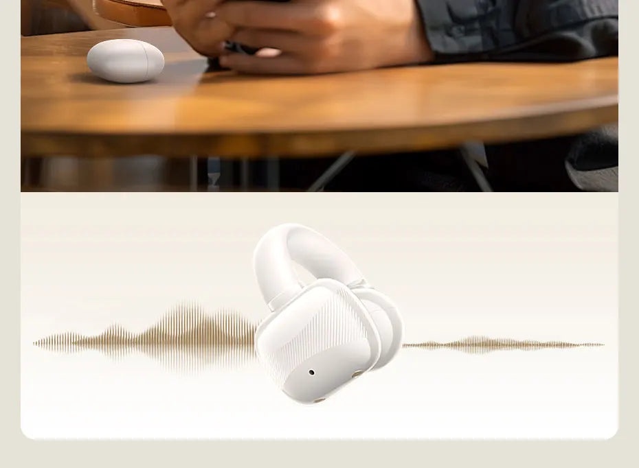 UGREEN Open Ear Clip Wireless Earbuds Bluetooth Sports Earphones Headphones in Mic with Earhooks & Ear Hook